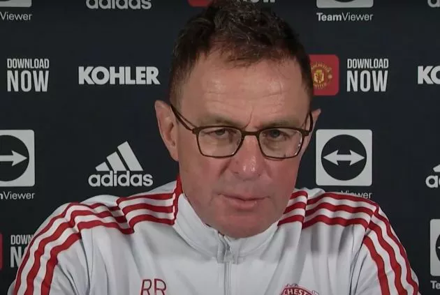 Ralf Rangnick at Man Utd press conference