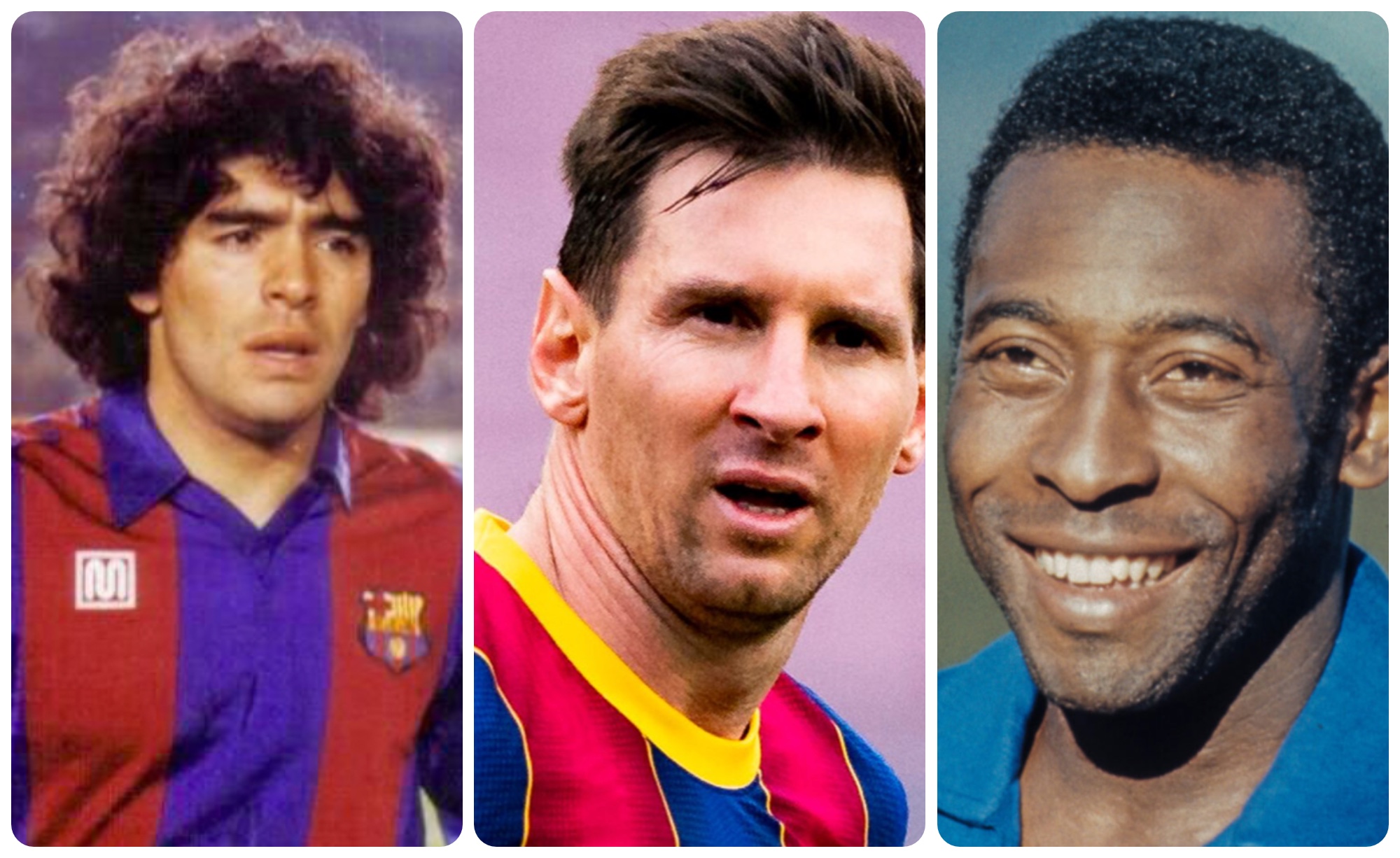 Lionel Messi, Cristiano Ronaldo, MARADONA AND PELE IN BALLON D'OR