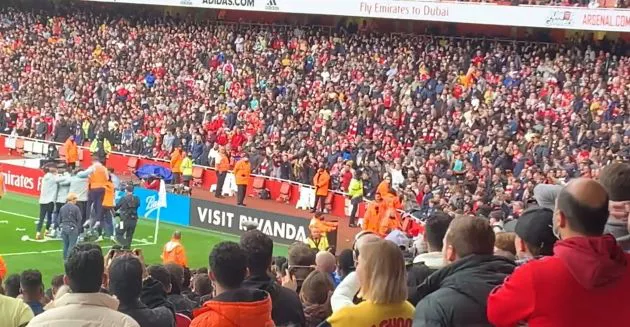 Arsenal fans throw bottles and toilet rolls at Rodri during Man City game