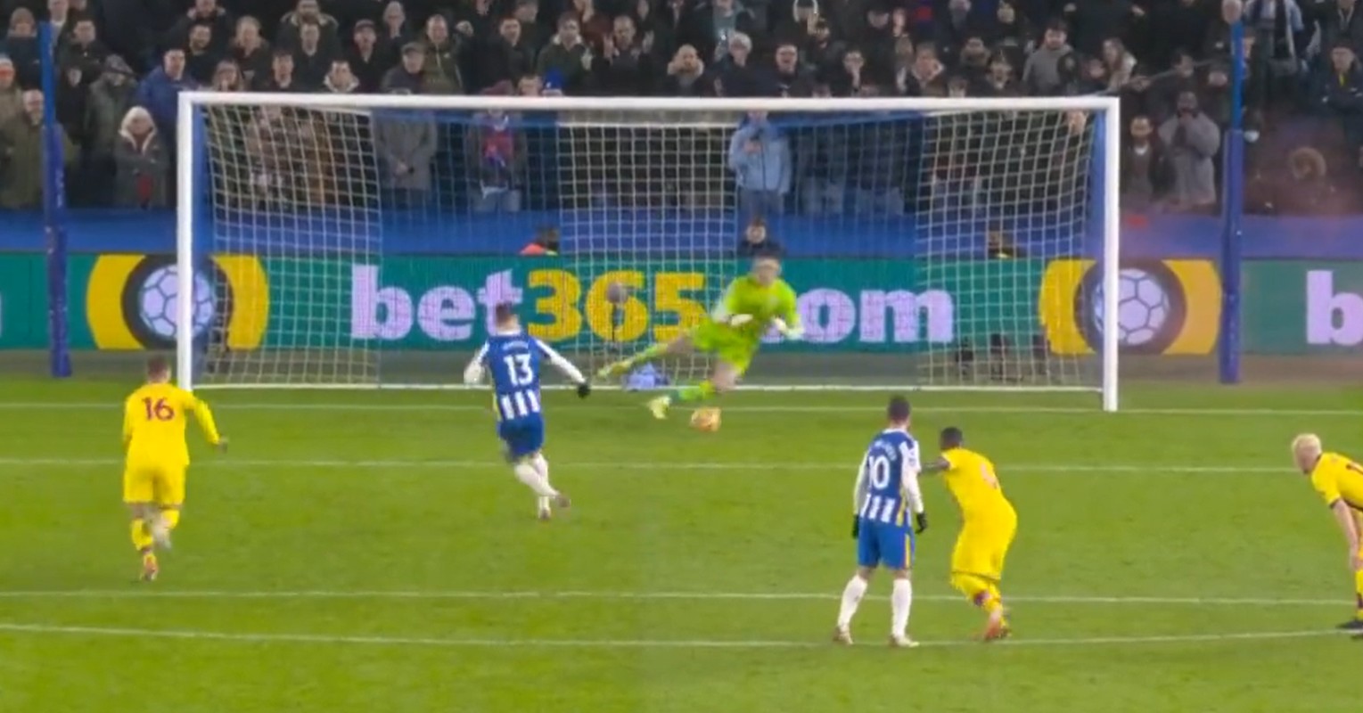  (Video) Chaos as Jack Butland saves Brighton penalty then Neal Maupay sees goal disallowed by 
