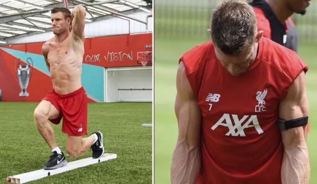 Milner training fitness Liverpool
