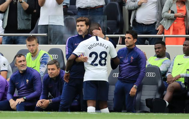 Ndombele with Pochettino at Spurs