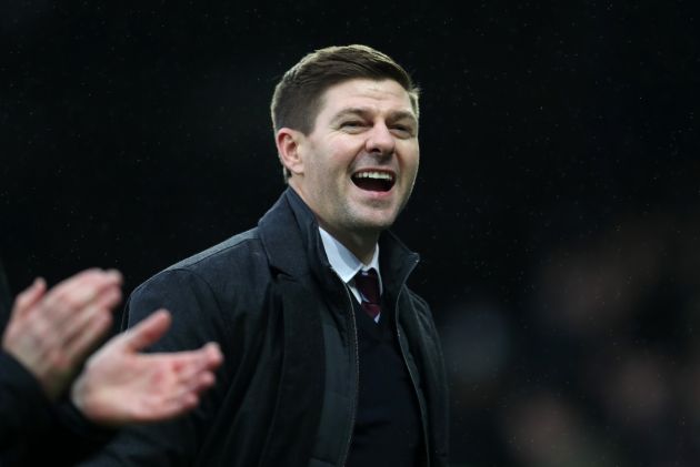 Steven Gerrard laughs at Everton fans after leading Aston Villa to win at Goodison