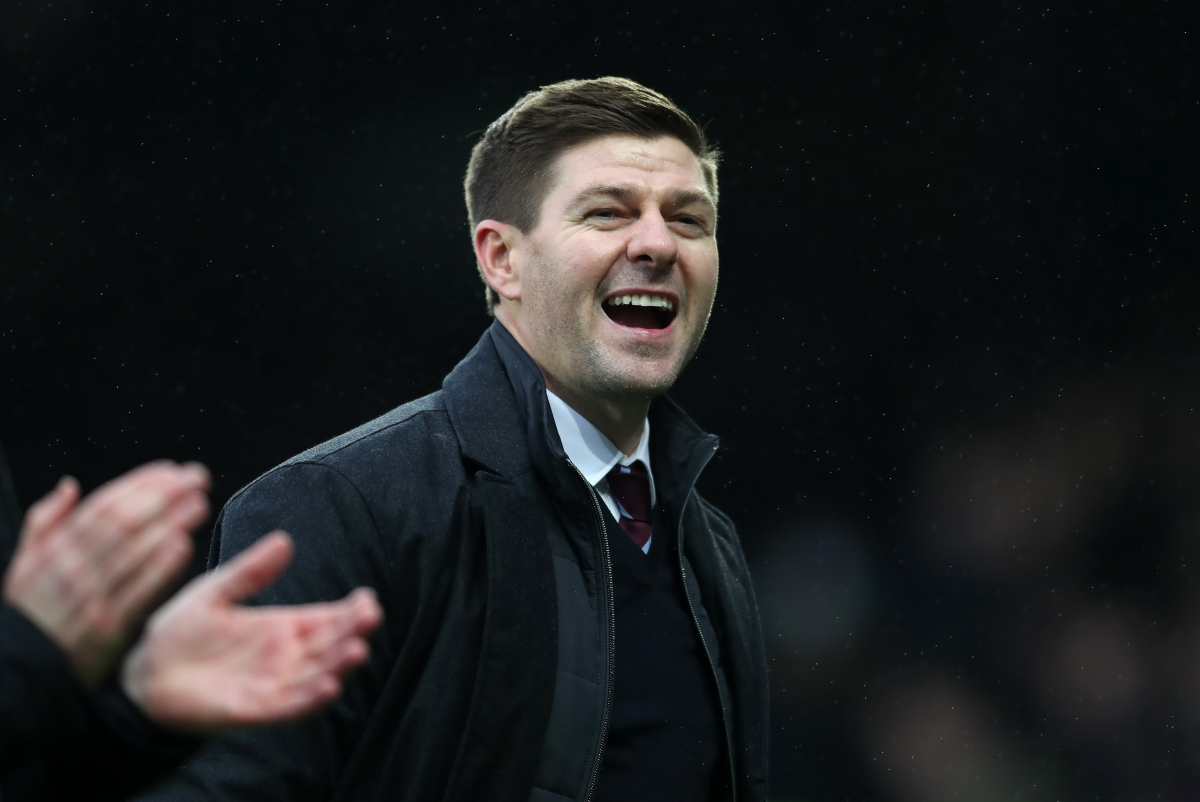  (Photos) – Liverpool legend Steven Gerrard teases Everton fans after leading Aston Villa to 