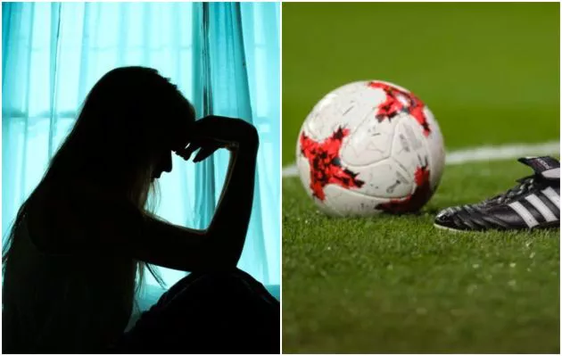 woman silhouette football