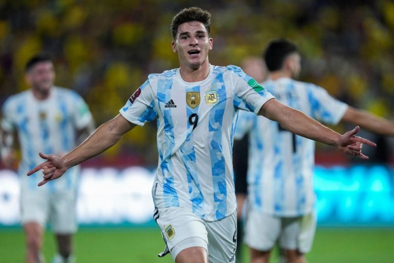 Messi passing the Argentina torch? Man City's Julian Alvarez scores first  goal on full debut