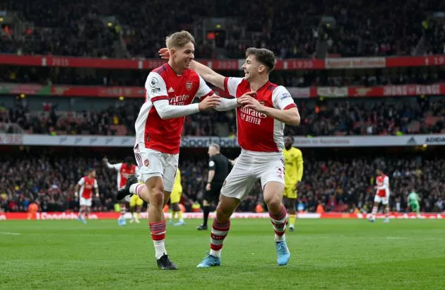 arsenal brentford smith rowe and tierney
