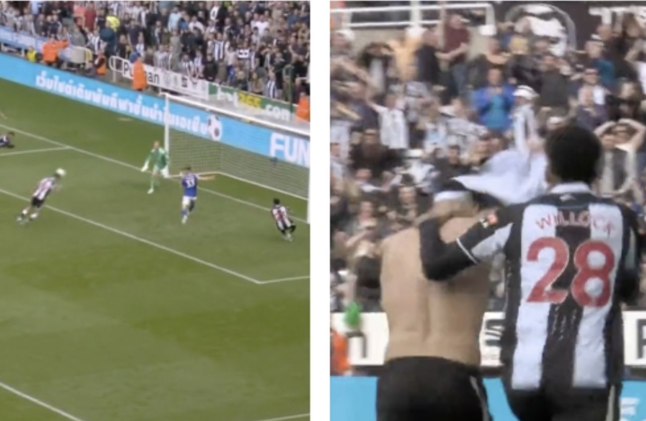  (Video) Scenes at St James’ Park as Bruno Guimaraes scores 95th minute diving header vs. 