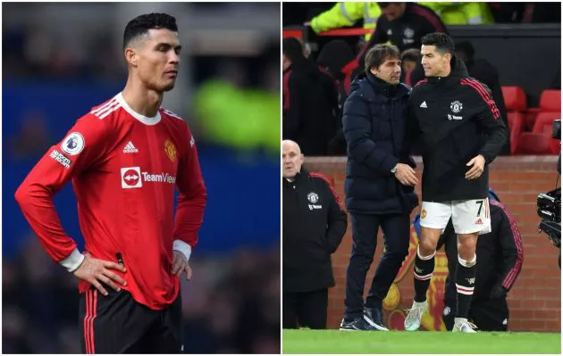cristiano ronaldo and antonio conte man utd tottenham