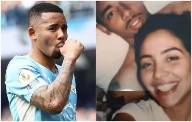Gabriel Jesus with woman in bed