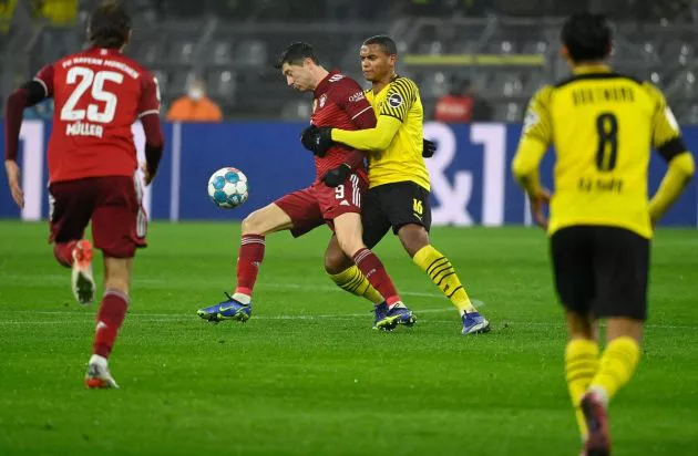 Lewandowski Bayern Munich vs Borussia Dortmund 2022