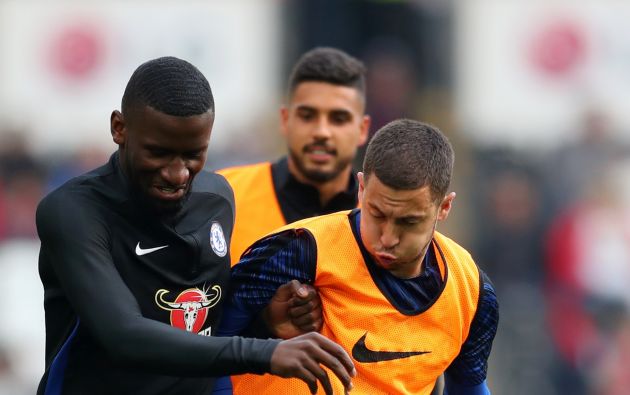 Antonio Rudiger and Eden Hazard