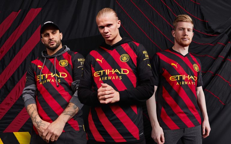 Man City give nod to past trophy-winning sides with new 22-23 away kit