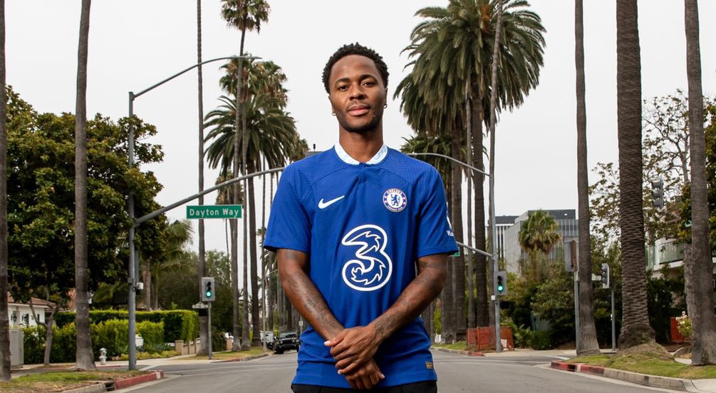 Raheem Sterling unveiled as a Chelsea player in Los Angeles