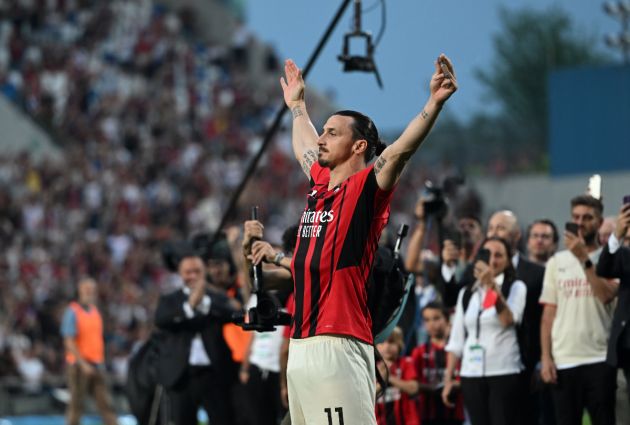 Zlatan Ibrahimovic celebrates for AC Milan after Sassuolo tie seals Serie A title