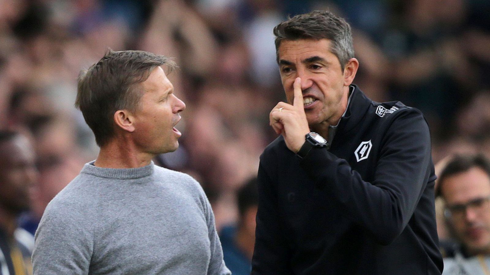 Video: Jesse Marsch and Bruno Lage clash on the touchline after 2-1 Leeds win
