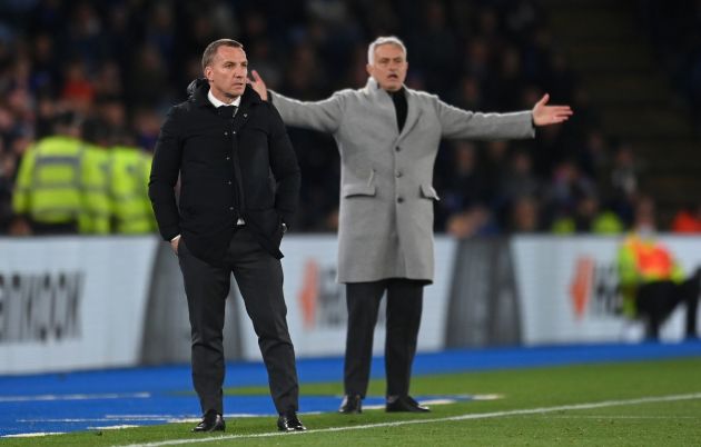 leicester roma game managers rodgers mourinho