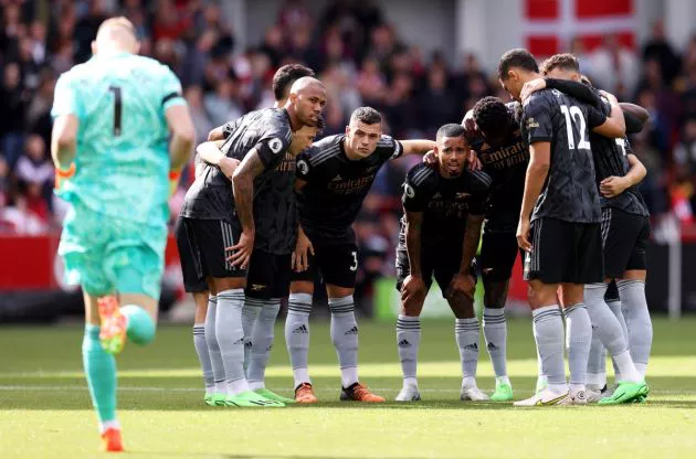 arsenal full line up vs brentford