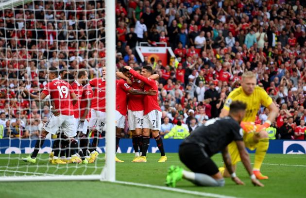 united 3-1 arsenal celebrations