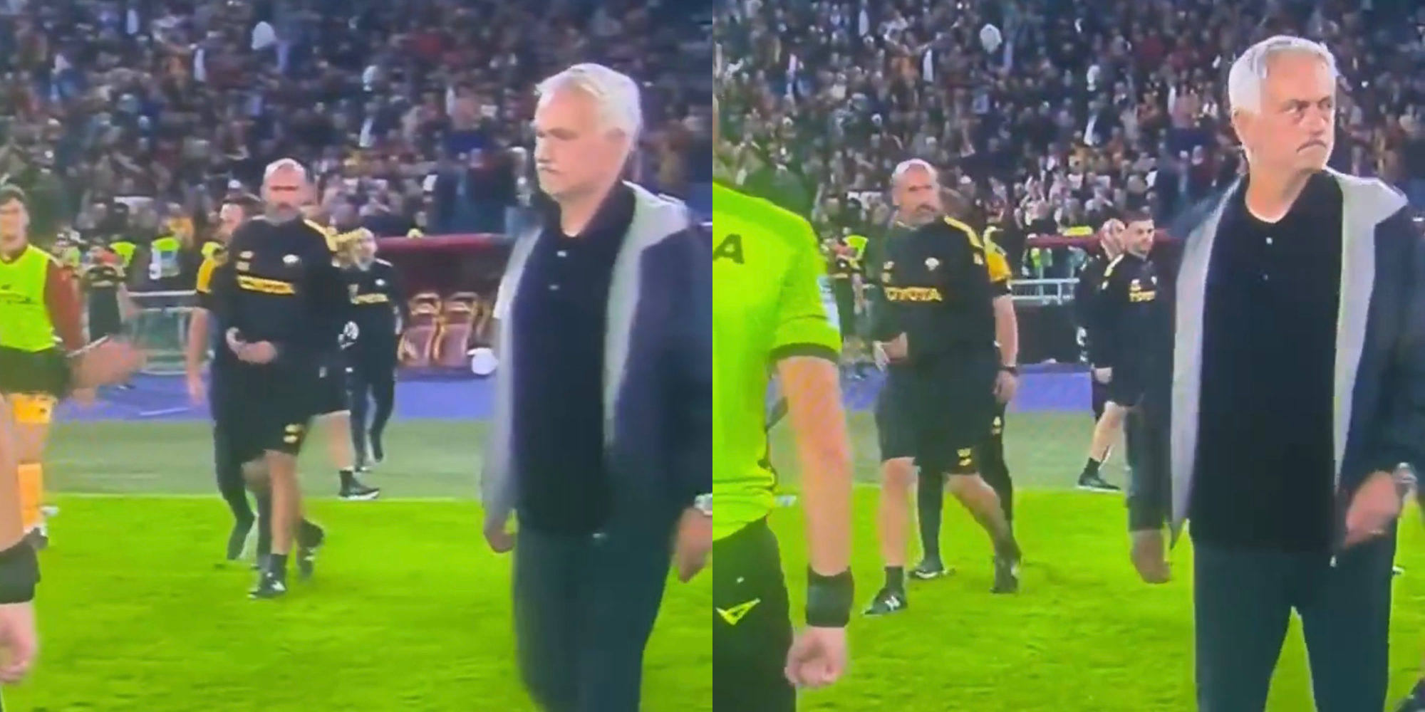 Mourinho avoids red card during fiery altercation