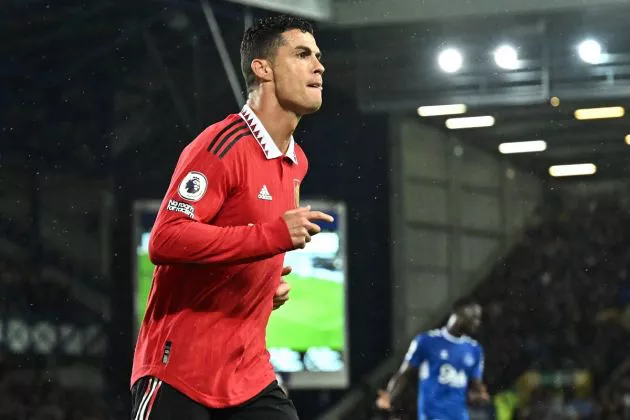 Everton v Man Utd Ronaldo goal