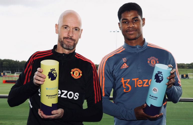 Erik Ten Hag Speaks Glowingly About Marcus Rashford After POTM Award