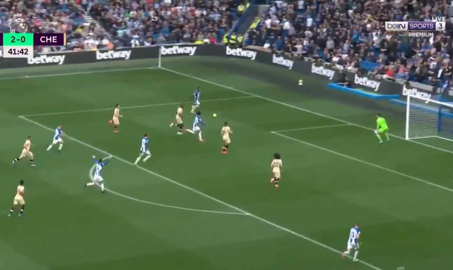 Video Chelsea score second own goal of the match as Brighton lead 3-0