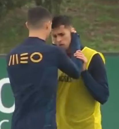 Footage of bizarre Joao Cancelo interview after winning goal for