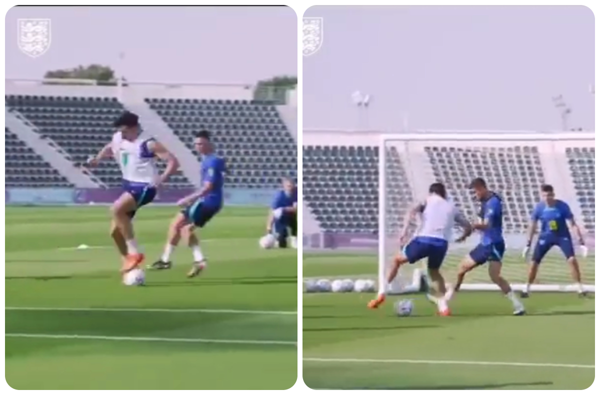 Video: Harry Maguire turns into Ronaldinho with insane piece of skill during England training