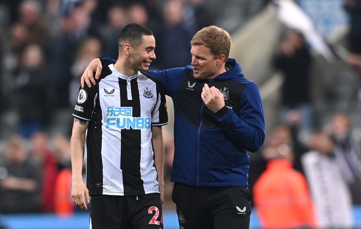 newcastle miguel almiron and eddie howe