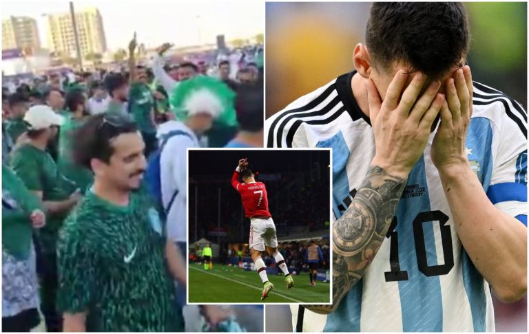 Saudi Arabia Fans Troll Messi With Ronaldo Celebration