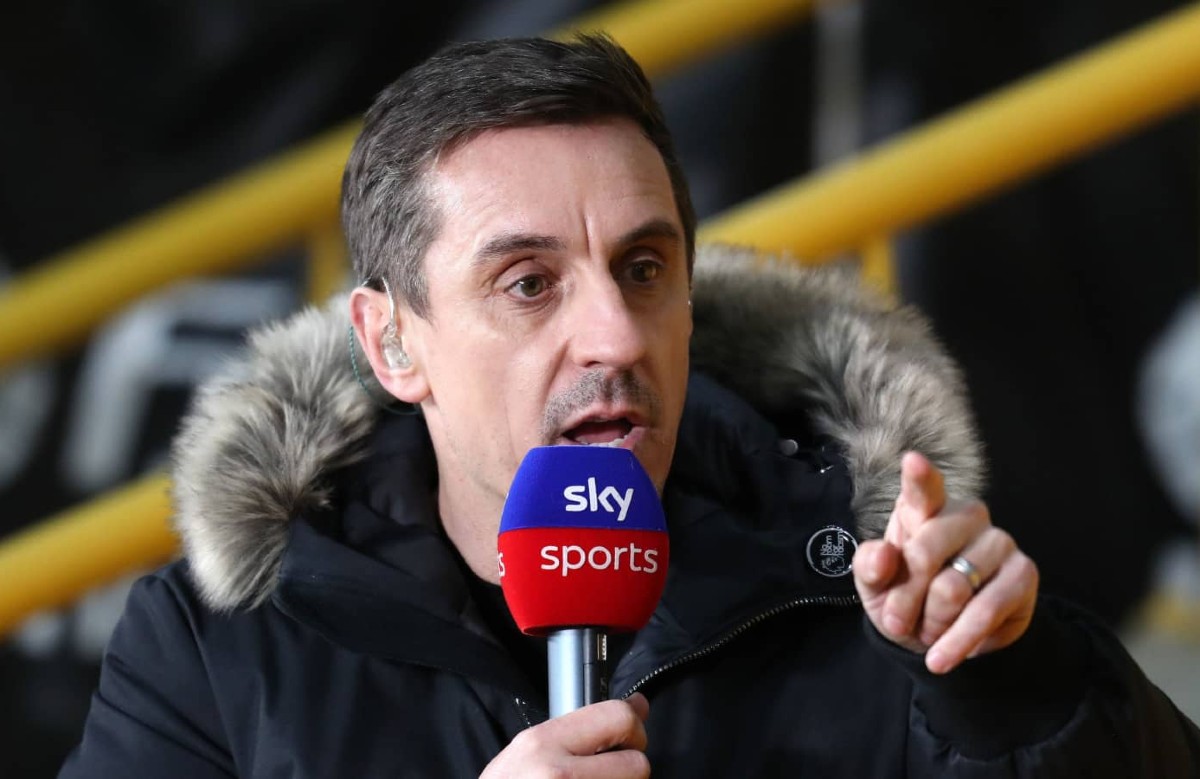 Gary Neville not fully impressed with Man United player during commentary and says he needs to