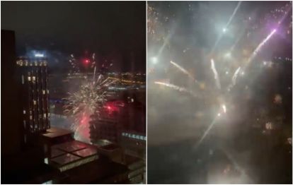 Liverpool Fans Set Off Fireworks At Real Madrid Hotel