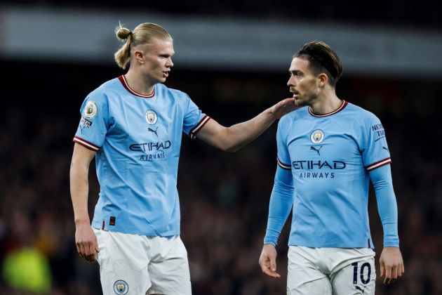 Erling Haaland and Jack Grealish Manchester City FC