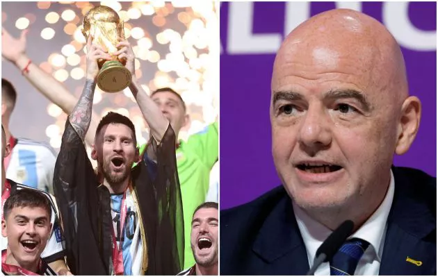 messi world cup infantino