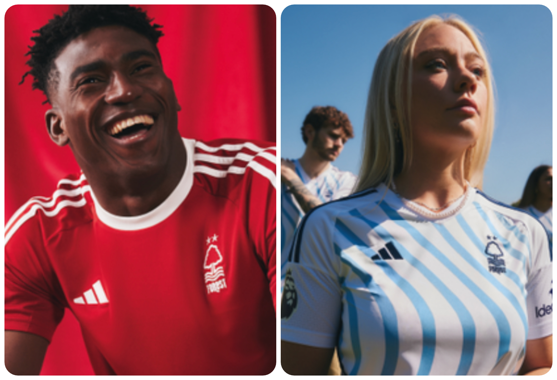 Photo: Nottingham Forest introduce epic sponsor-less 23/24 home and away shirts