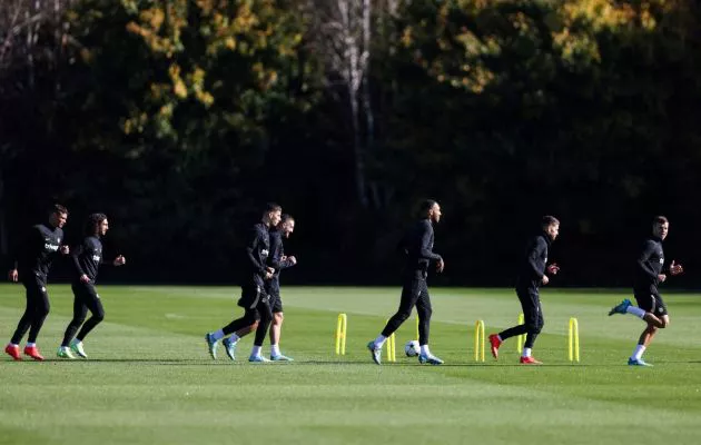 chelsea training cucurella and others
