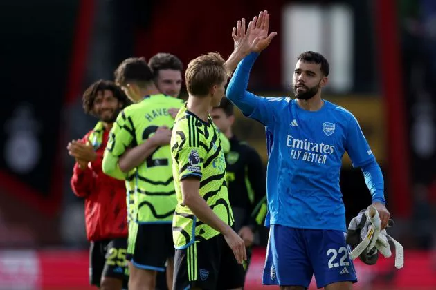 arsenal bournemouth odegaard and raya