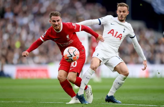spurs liverpool mac allister maddison
