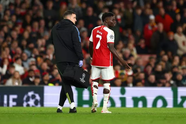 arsenal sevilla saka injury