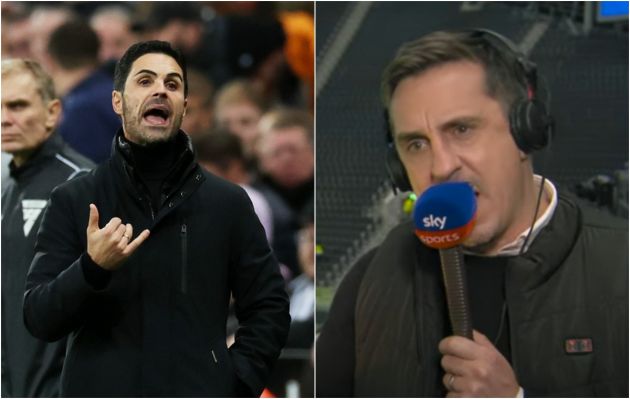 arteta arsenal nufc neville sky