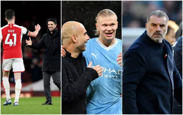 rice arteta guardiola haaland postecoglou