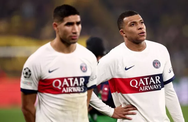 hakimi mbappe dortmund psg