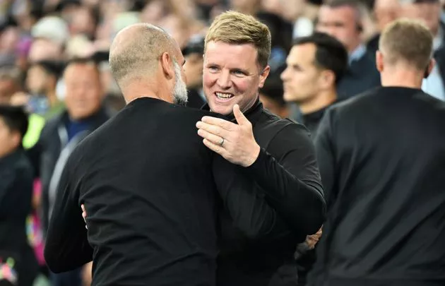 man city newcastle pep guardiola and eddie howe