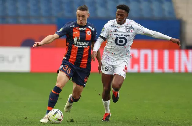 West Ham target Jonathan David in action for Lille