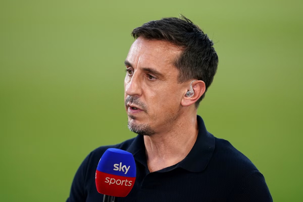 Gary Neville’s reaction to Kobbie Mainoo’s goal for Manchester United against Liverpool