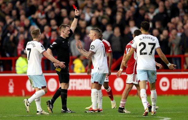 forest vs west ham phillips red card