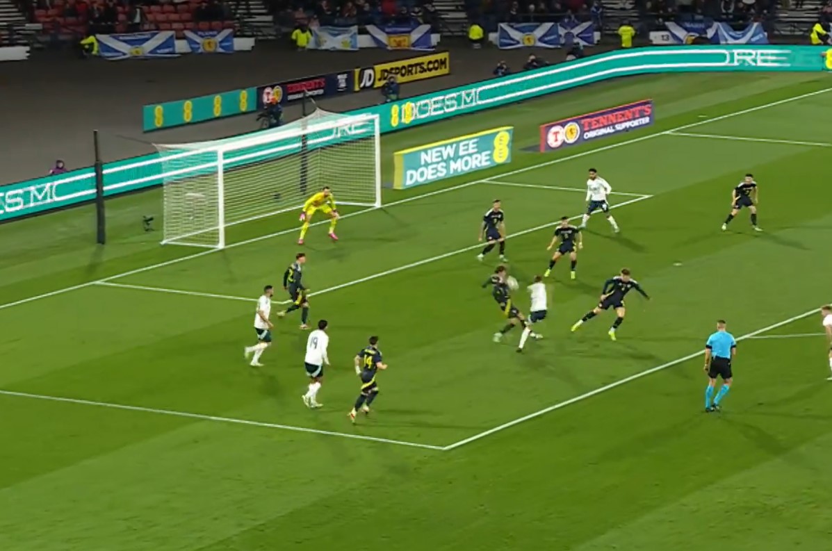 Video: Liverpool’s Conor Bradley hits stunner against Scotland as incredible form continues