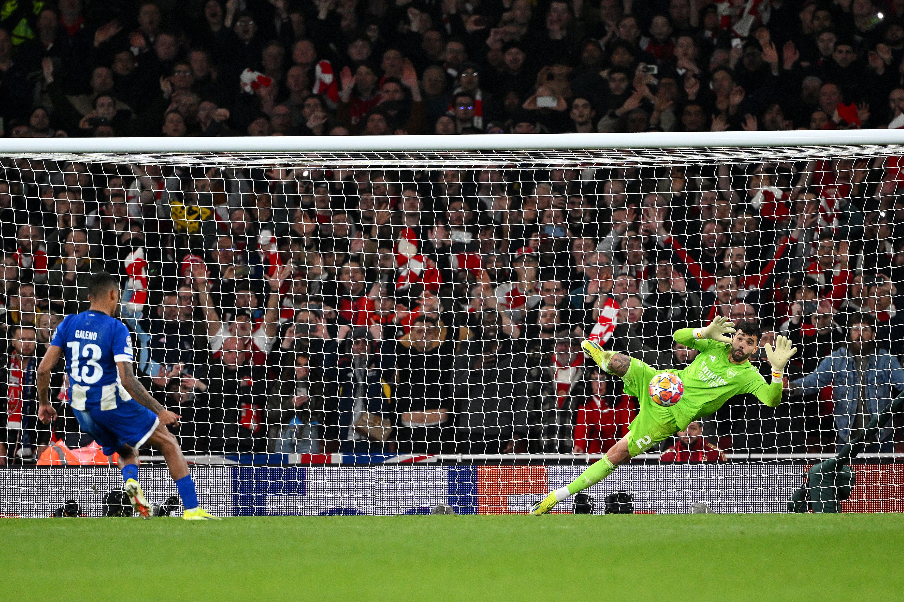 Arsenal could meet Man City in the UCL quarters after David Raya's save knocked Porto out
