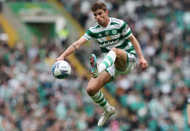 Matt O'Riley in action for Celtic